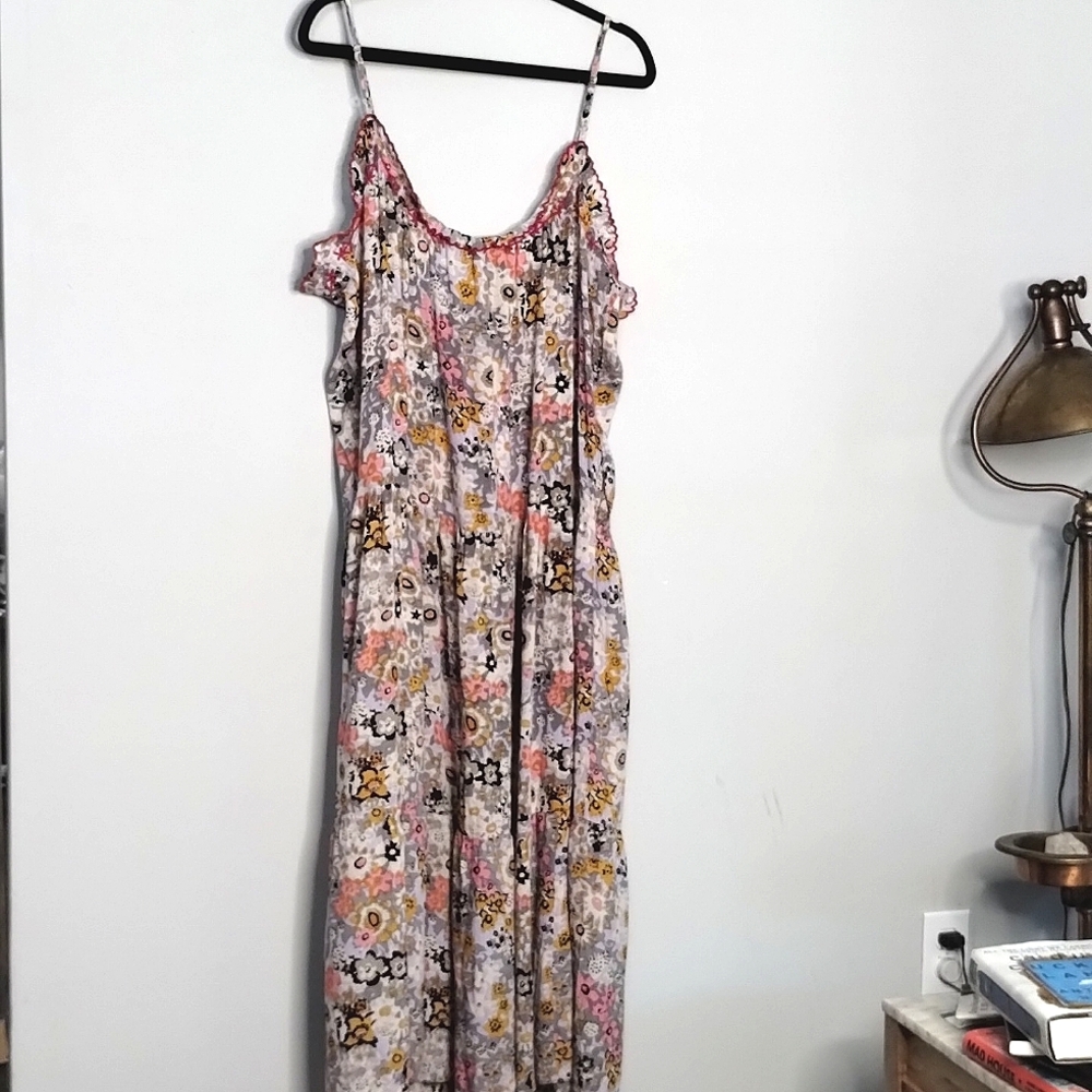 Natural Life Harley Midi Sundress Embroidery Floral L - XL - Picture 4 of 10